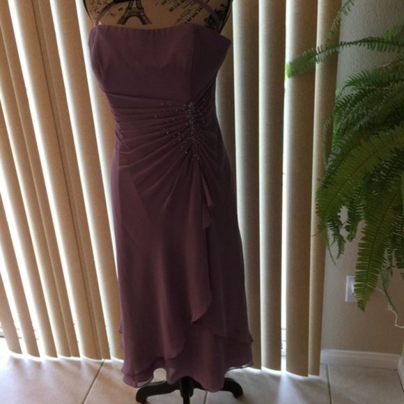 *FINAL PRICE* Elegant Boysenberry Chiffon Dress & Jacket Set 18 - Picture 4 of 8